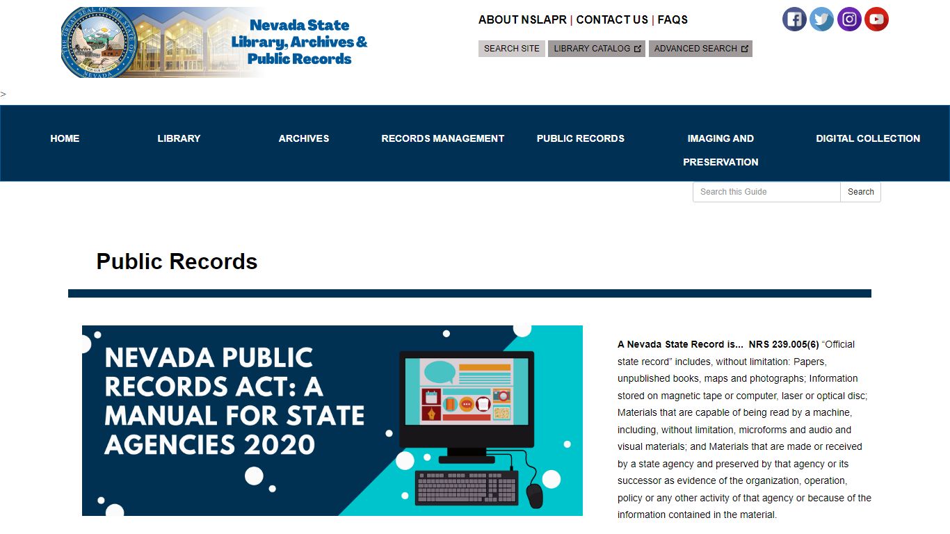 Home - Public Records - LibGuides at Nevada State Library and Archives